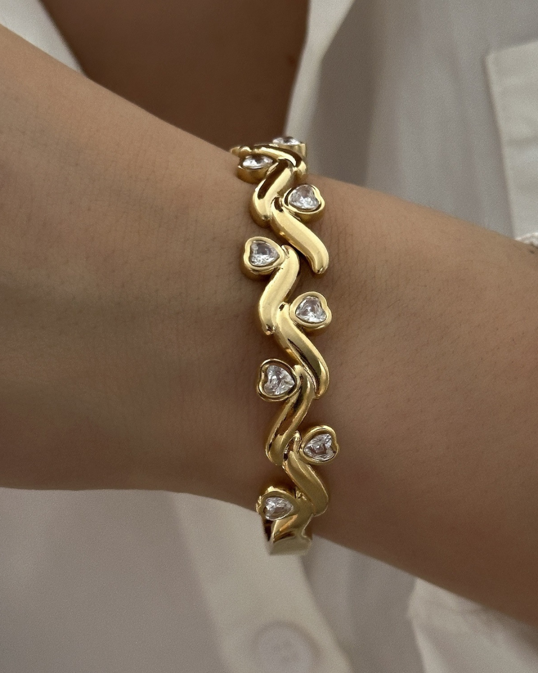 Sculpted Gold Accent Bracelet