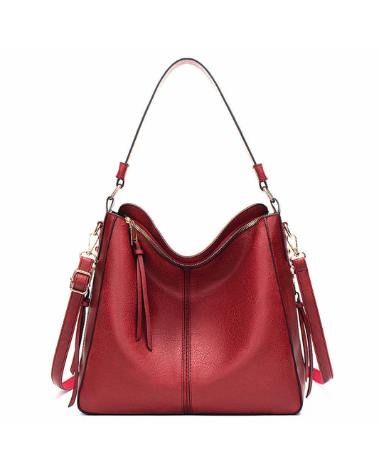 Elegant Slouchy Hobo Shoulder Bag with Adjustable Crossbody Strap