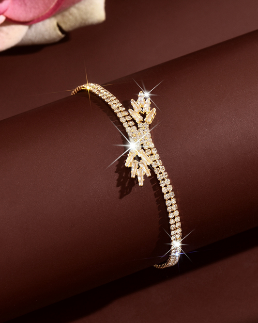 Crystal Bow Tennis Bracelet