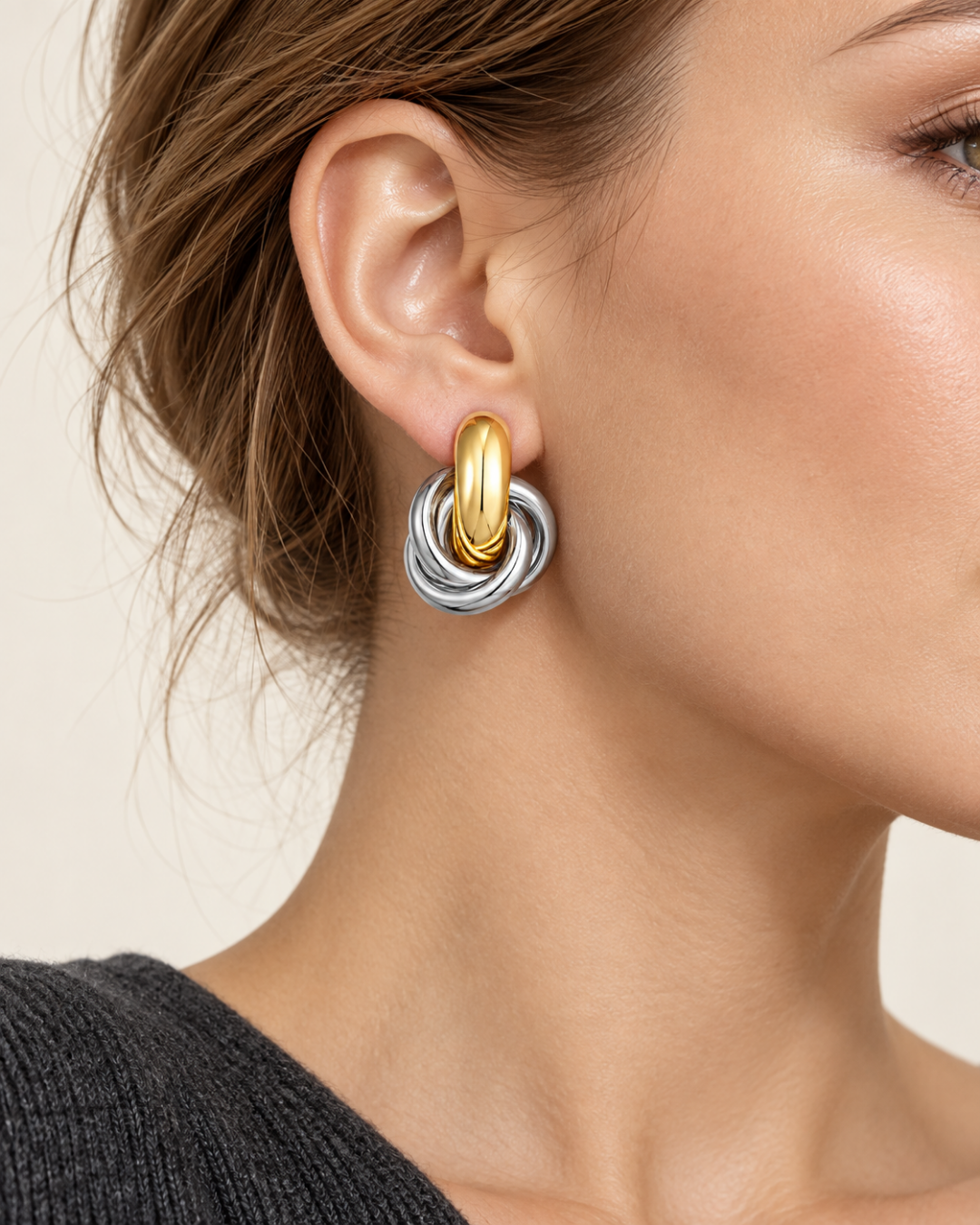 Aurelia Interlocking Knot Earrings