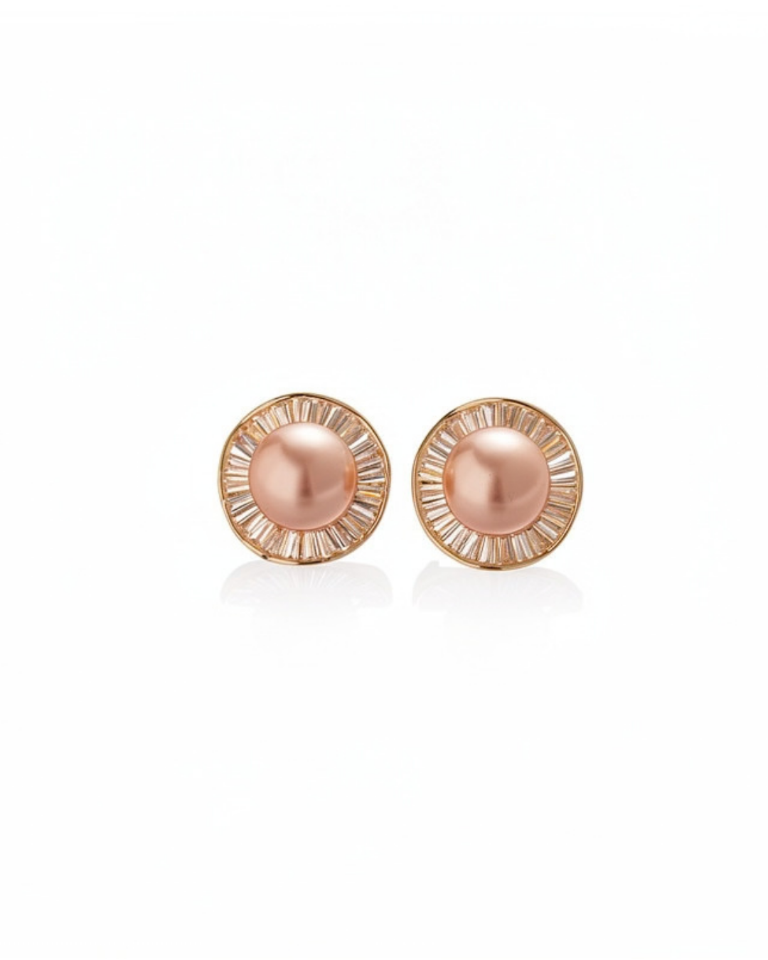 Lumière Pearl Halo Stud Earrings