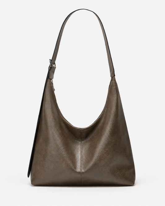 Minimalist Slouchy Hobo Shoulder Bag with Adjustable Strap