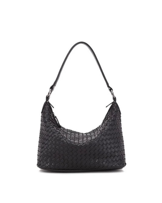 Woven Slouchy Hobo Shoulder Bag with Braided Texture
