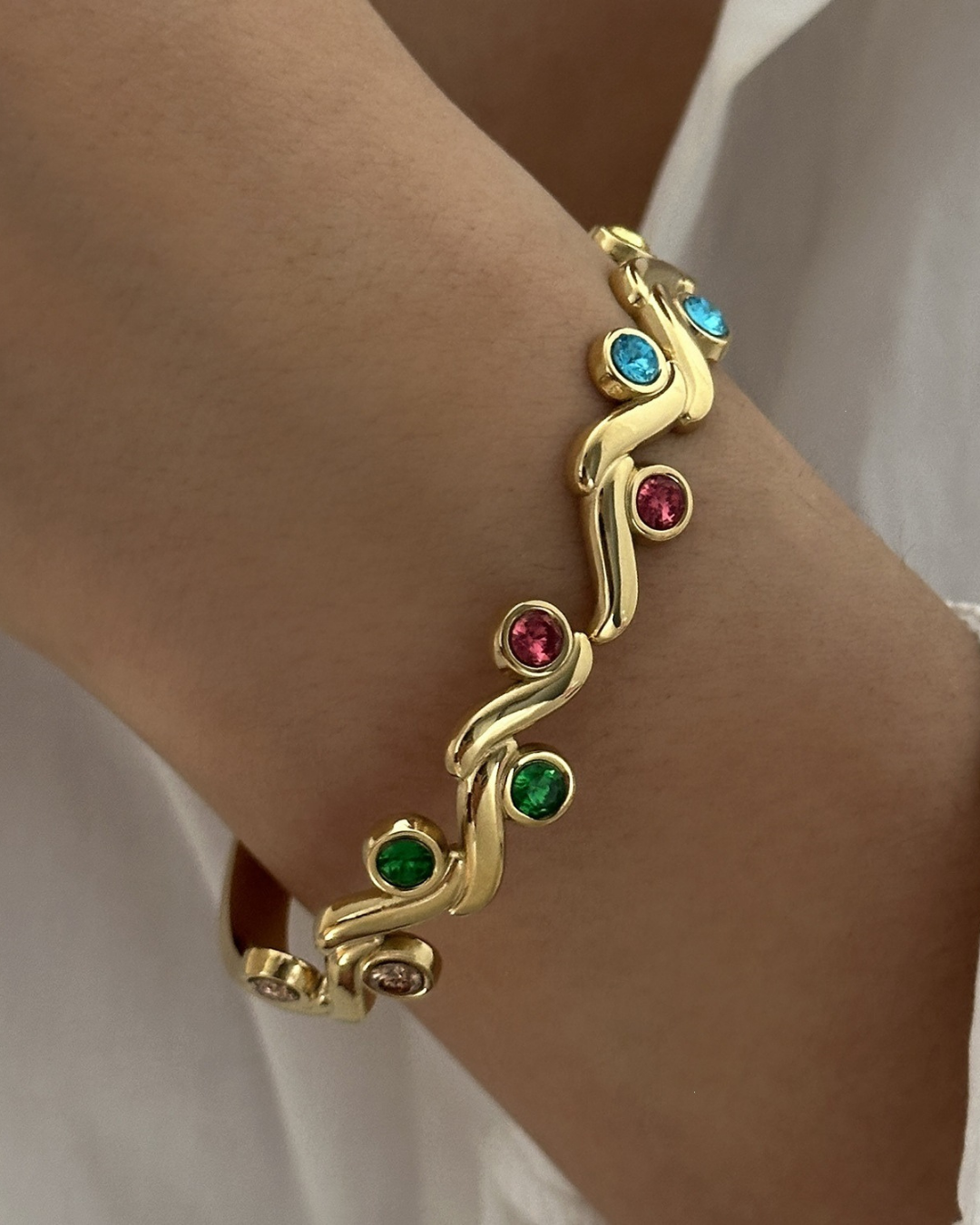 Sculpted Gold Accent Bracelet