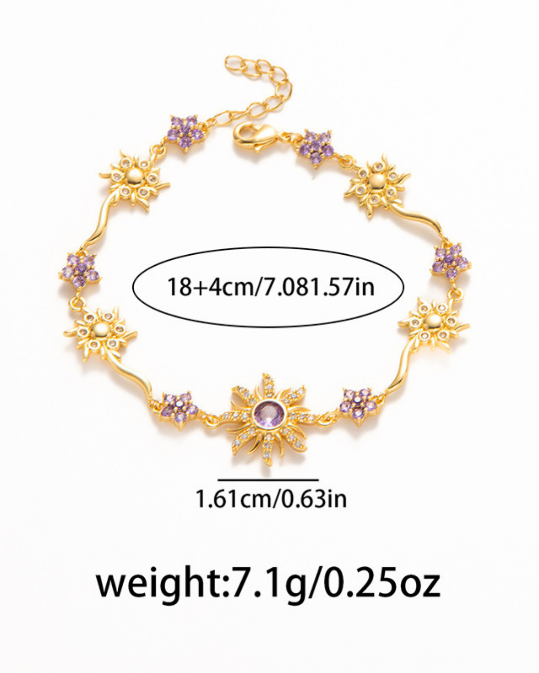 Camellia Zircon Floral Bracelet