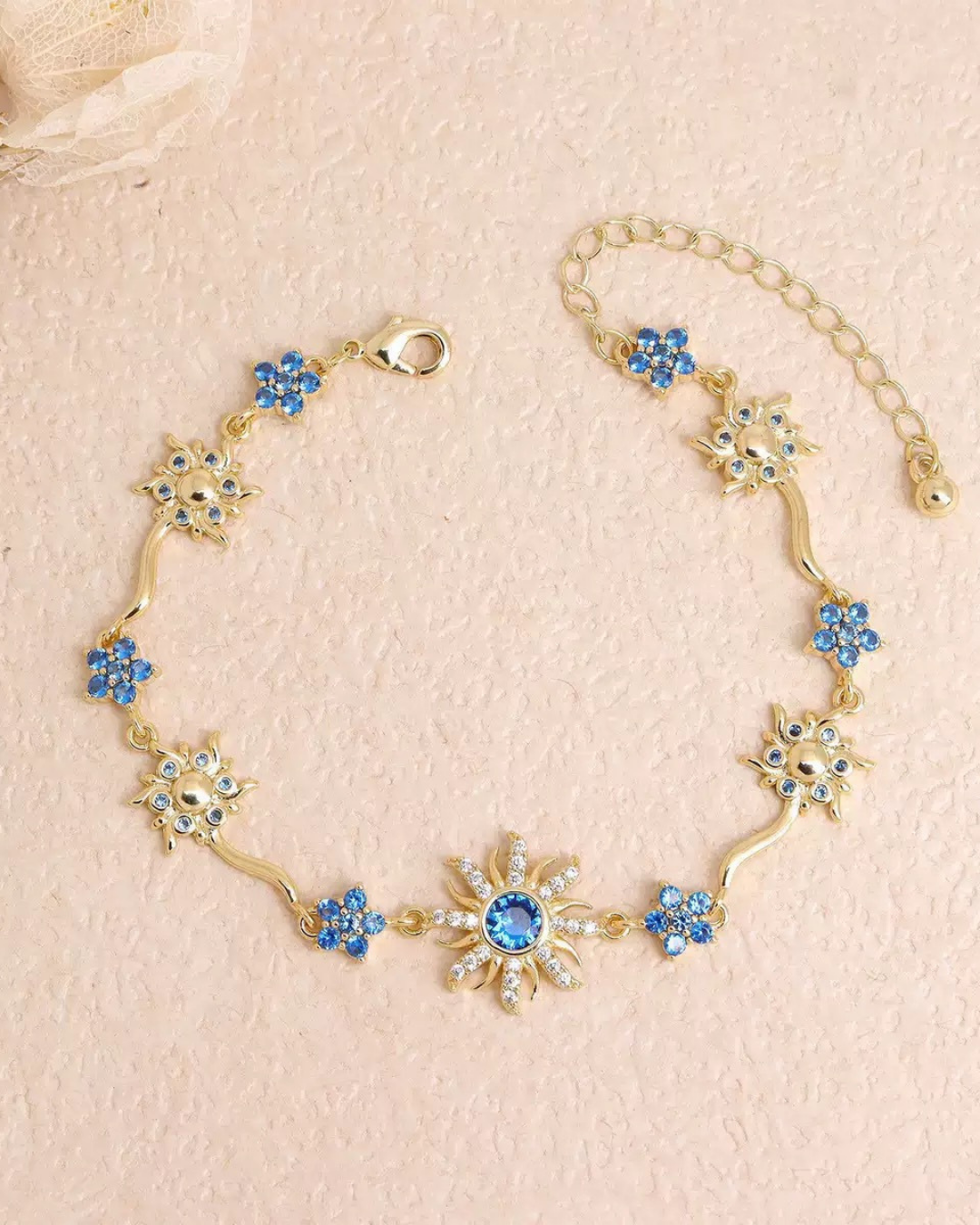 Camellia Zircon Floral Bracelet
