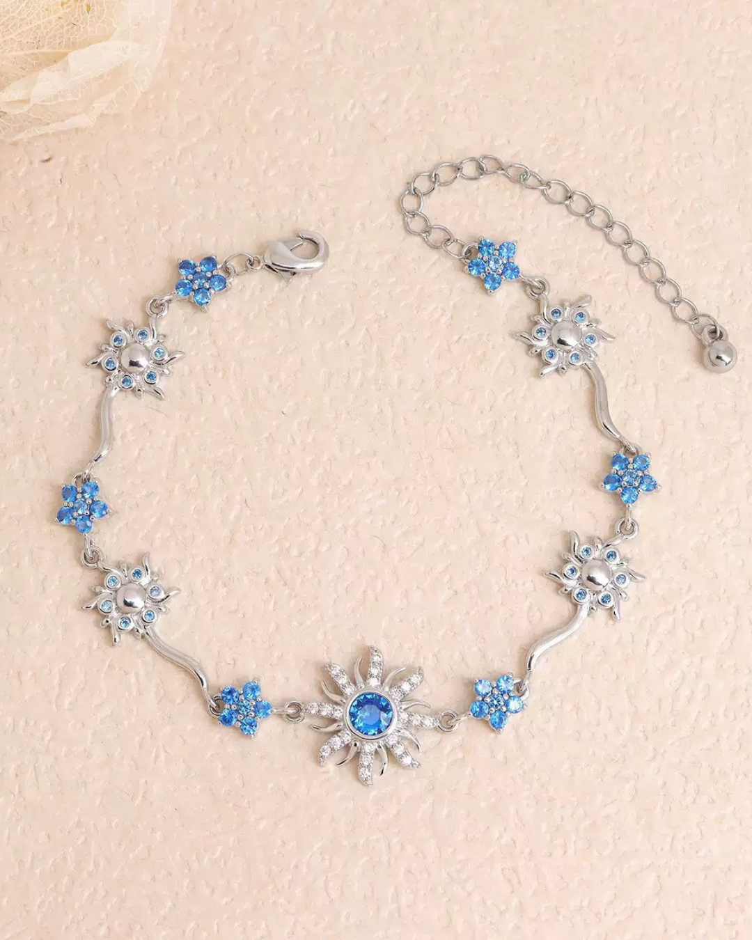 Camellia Zircon Floral Bracelet