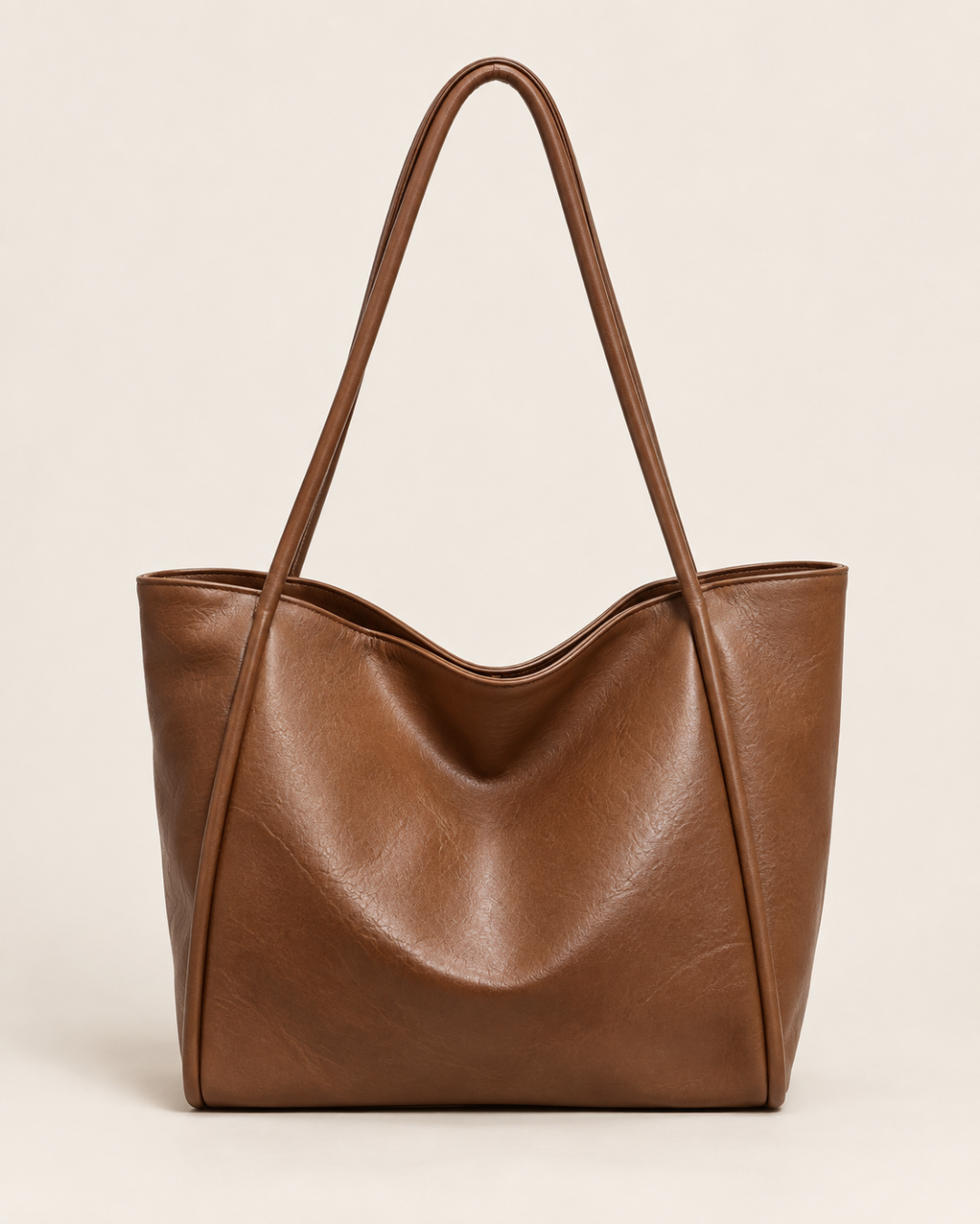 Minimalist Slouchy Tote Bag with Long Shoulder Straps