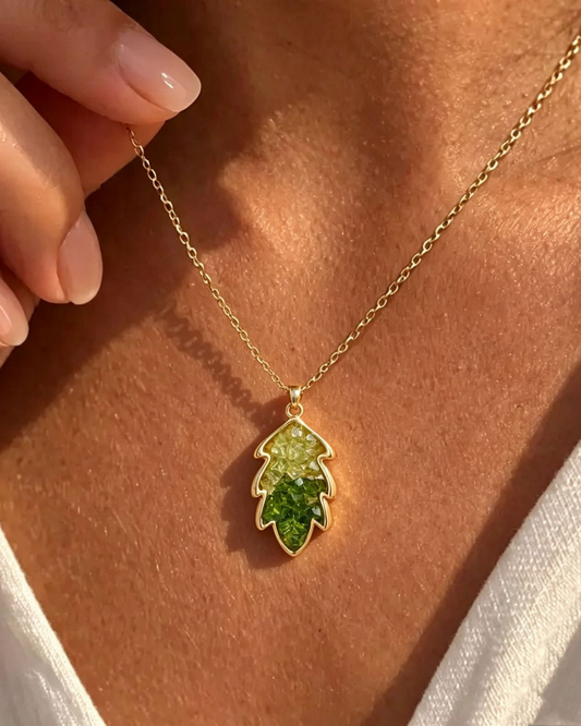 Crystal Leaf Jewelry Set