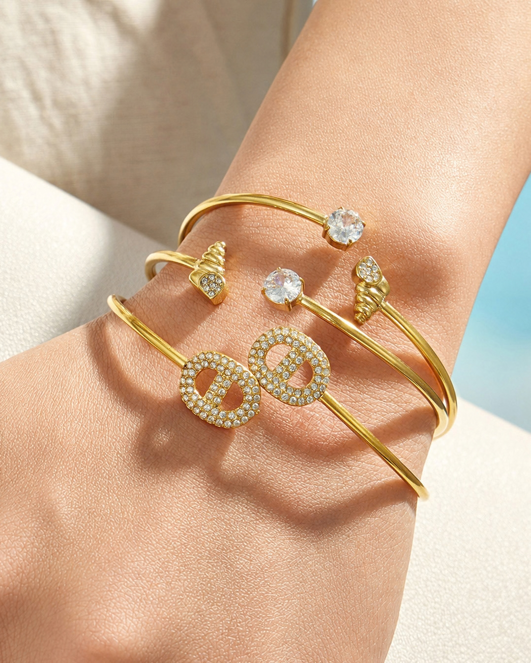 Crystal Open Cuff Bracelet