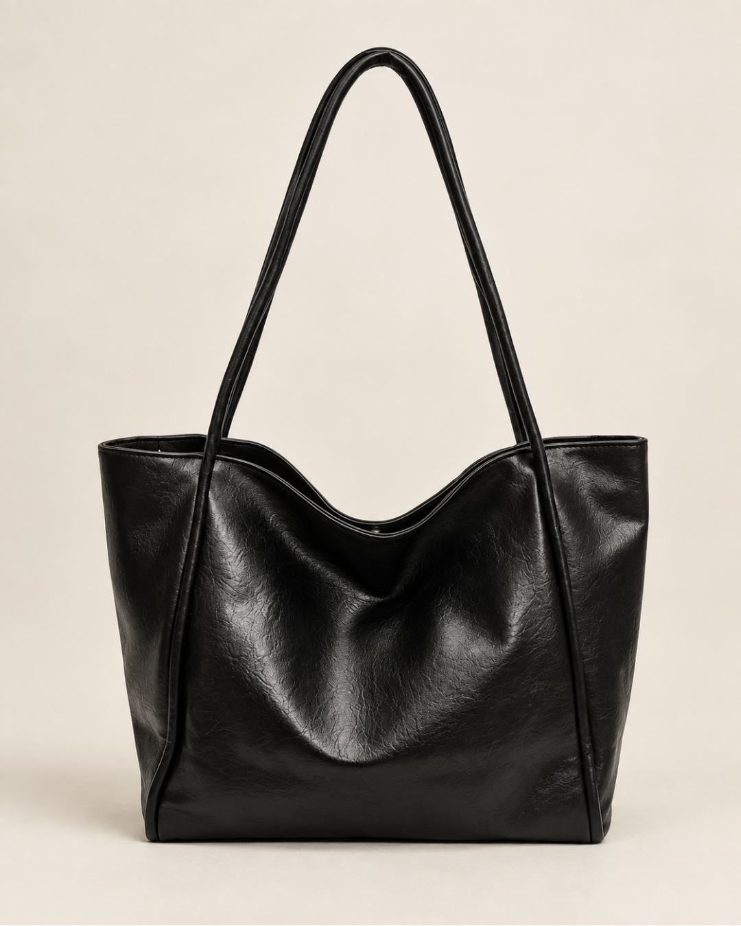 Minimalist Slouchy Tote Bag with Long Shoulder Straps