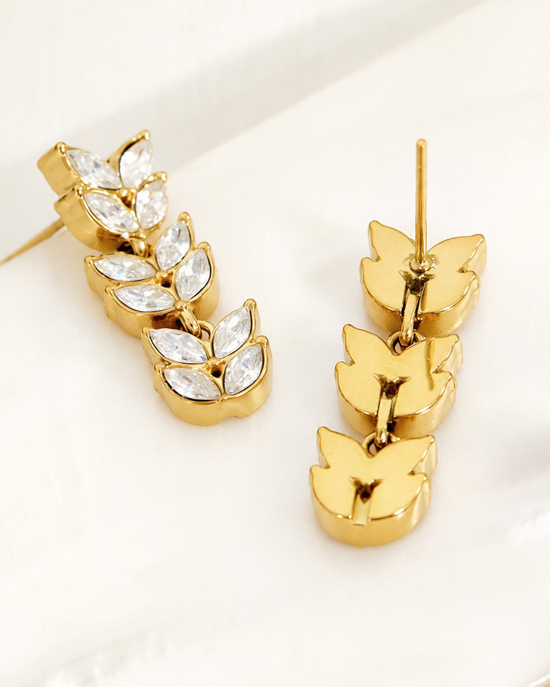 Crystal Wheat Drop Earrings