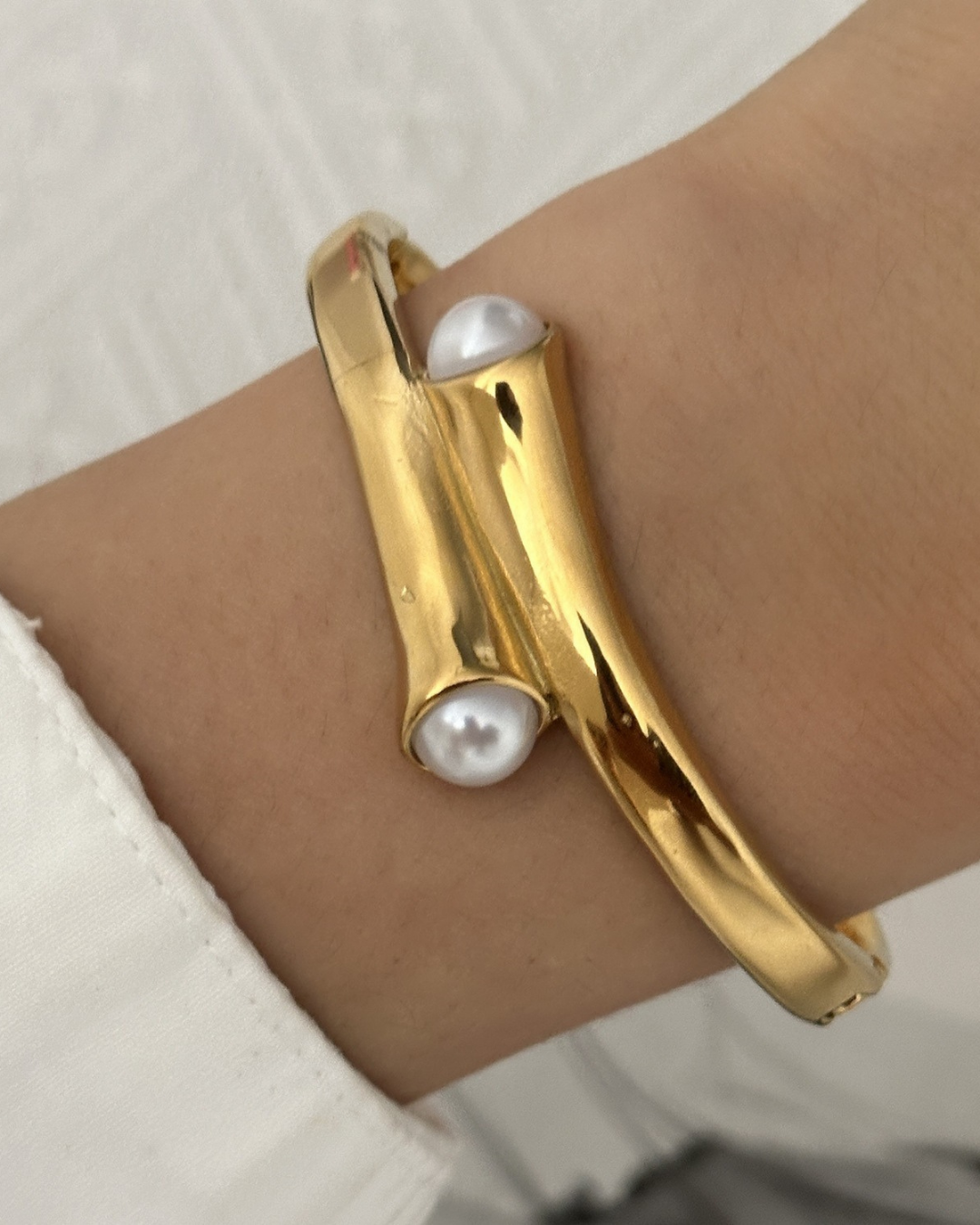 Sculpted Gold Accent Bracelet
