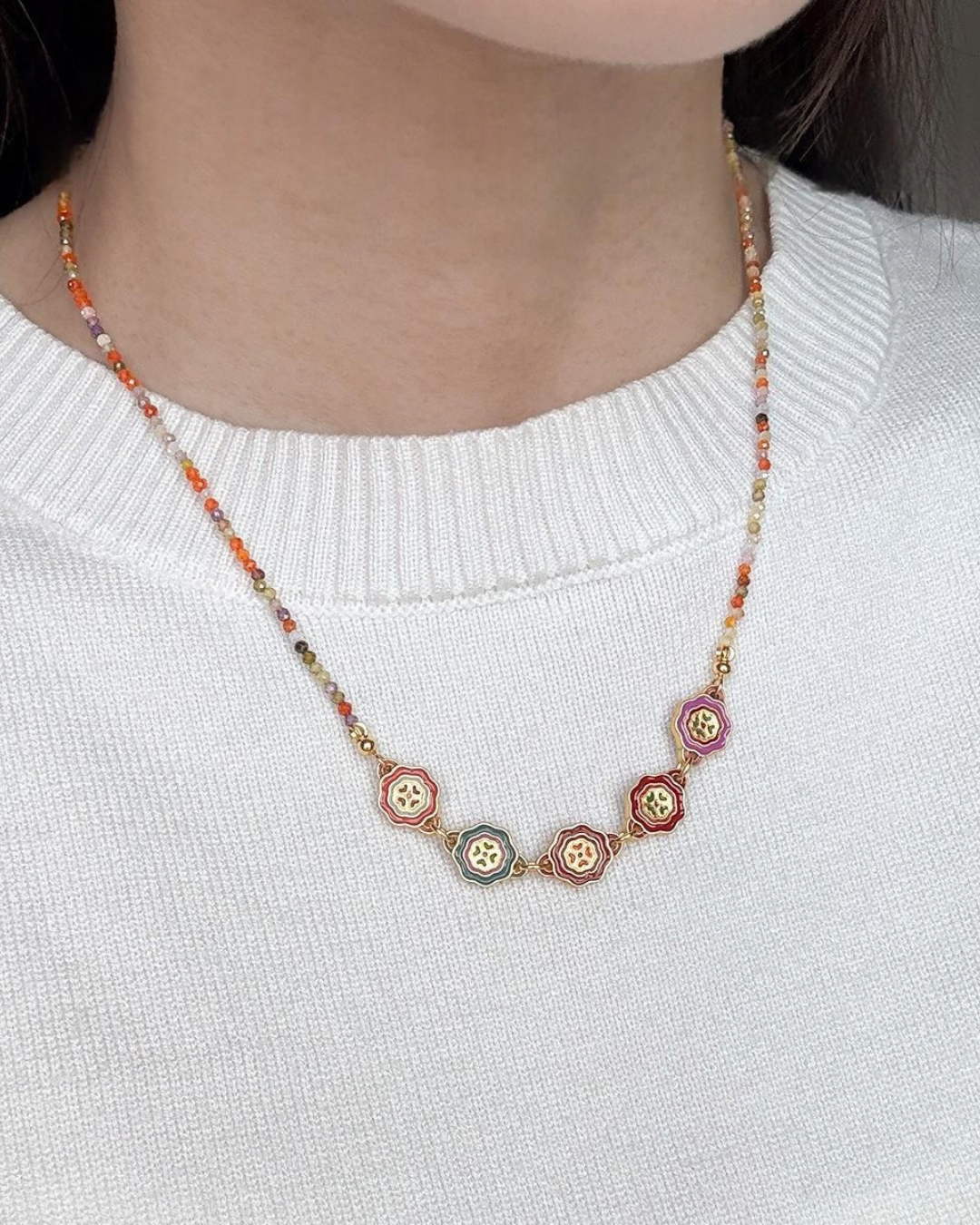 Riviera Mosaic Beaded Necklace & Bracelet