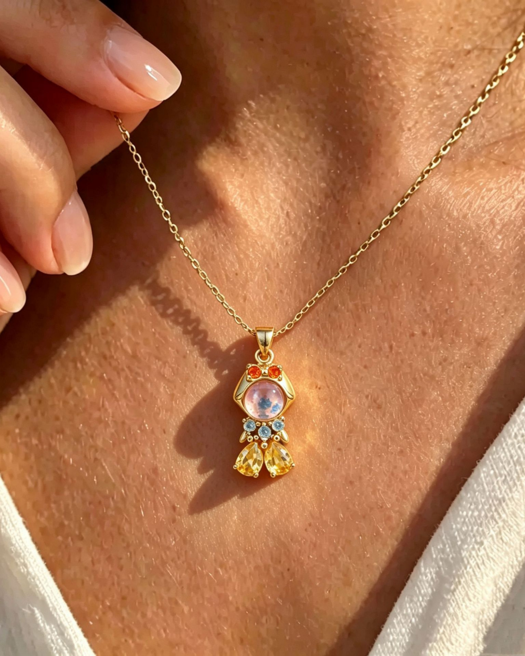 Crystal Mermaid Pendant Jewelry Set