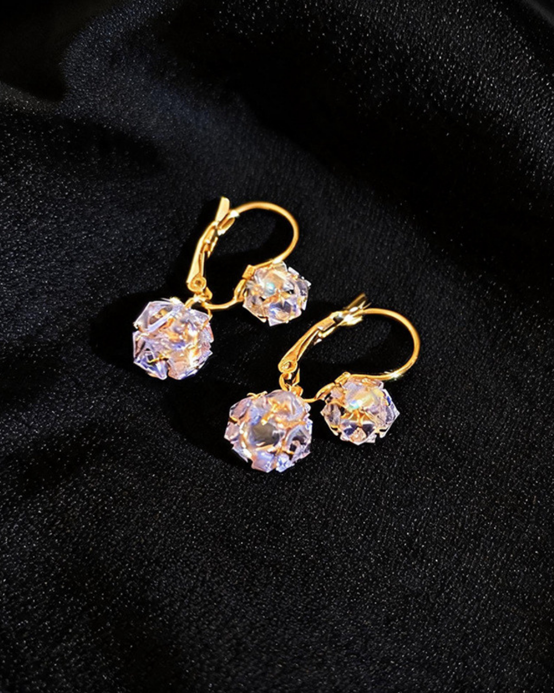 Crystal Duo Drop Earrings