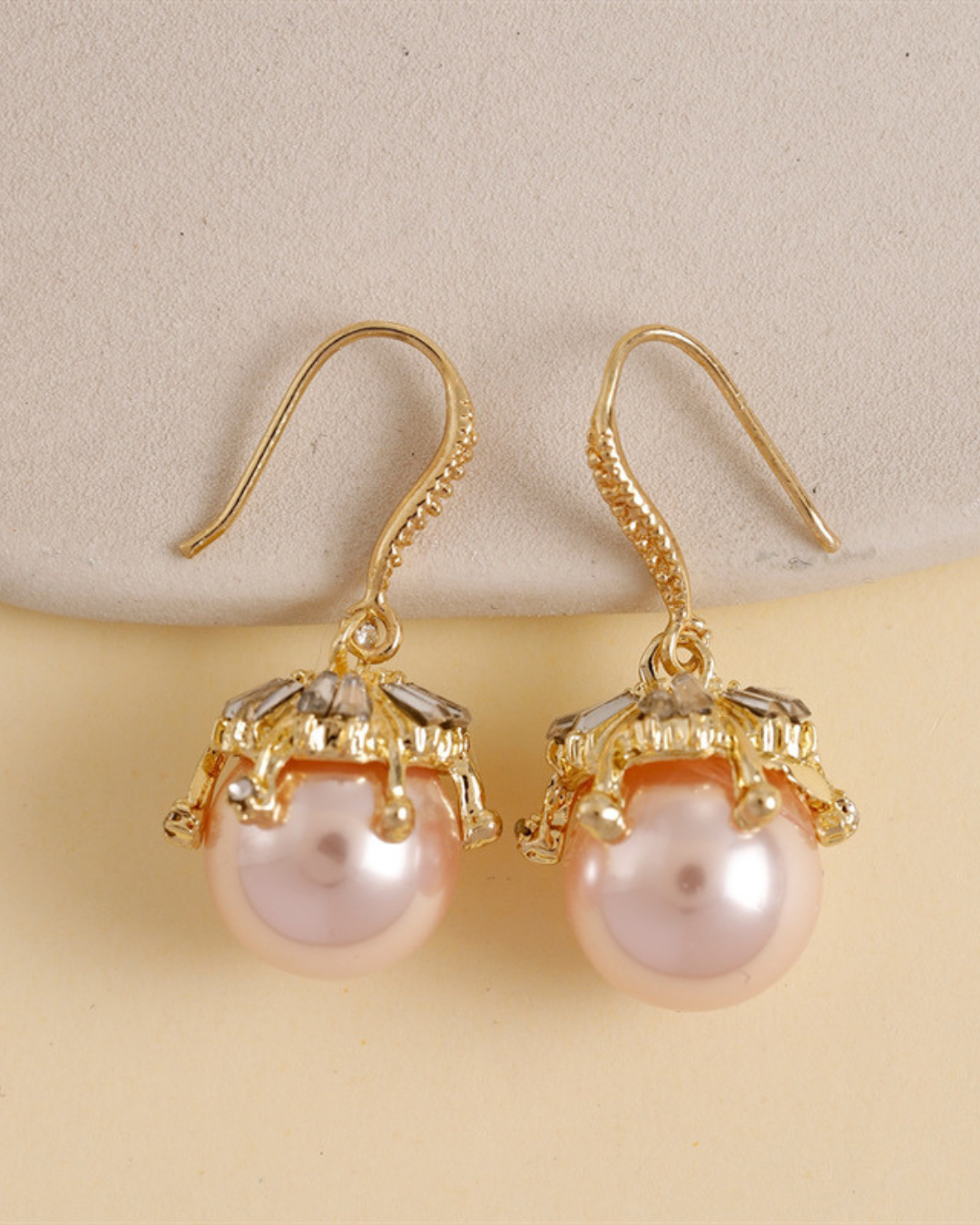 Vintage Pearl Floral Drop Earrings