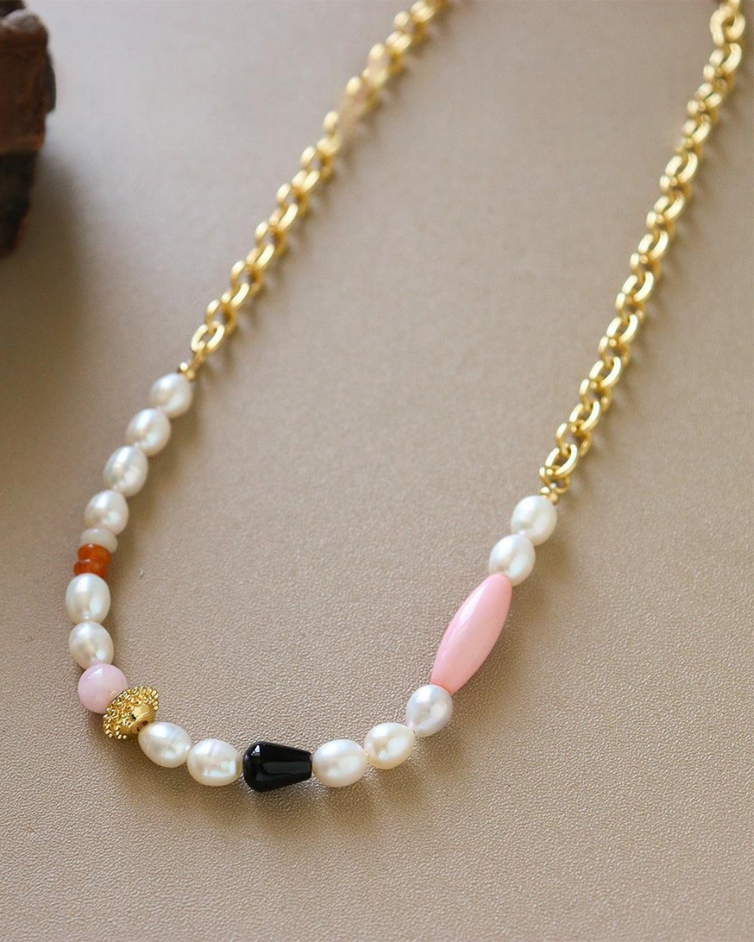 Aurora Pearl & Gemstone Necklace