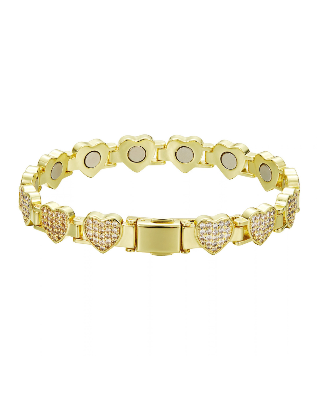 Signature Pavé Heart Link Bracelet