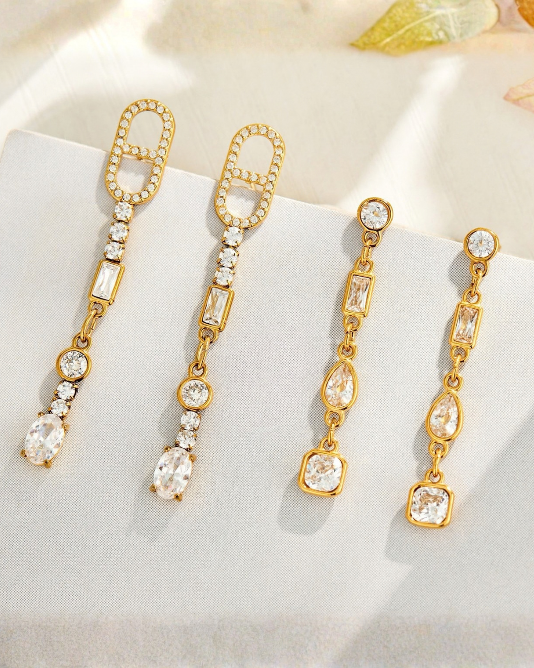 Crystal Cascade Drop Earrings