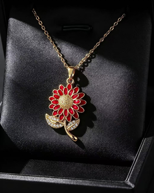 Solana Sunflower Pendant Necklace
