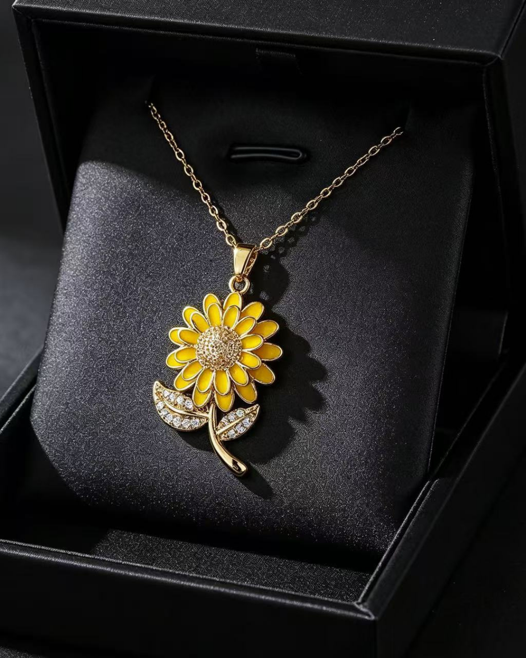 Solana Sunflower Pendant Necklace