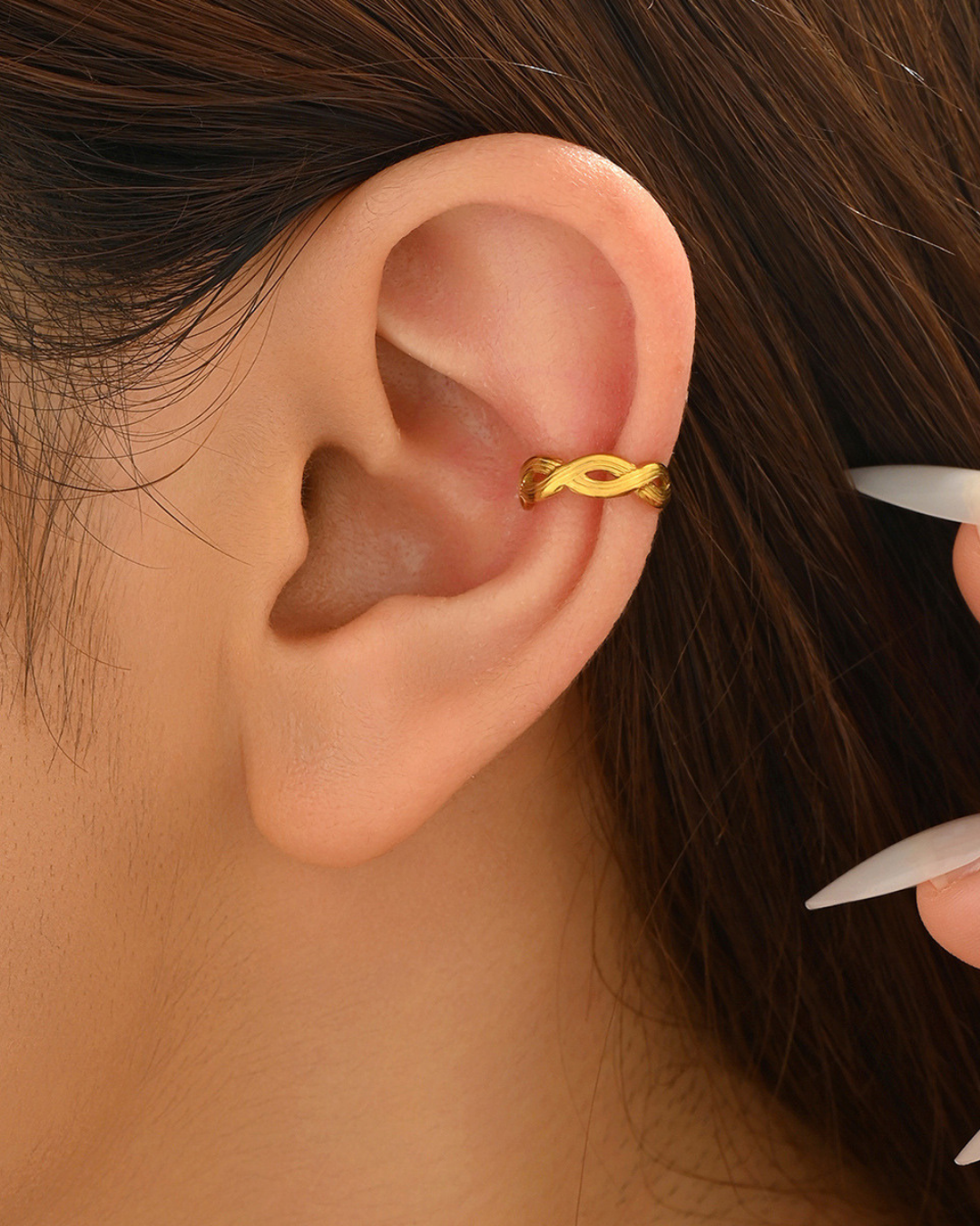 Sculpted Infinity Ear Cuff