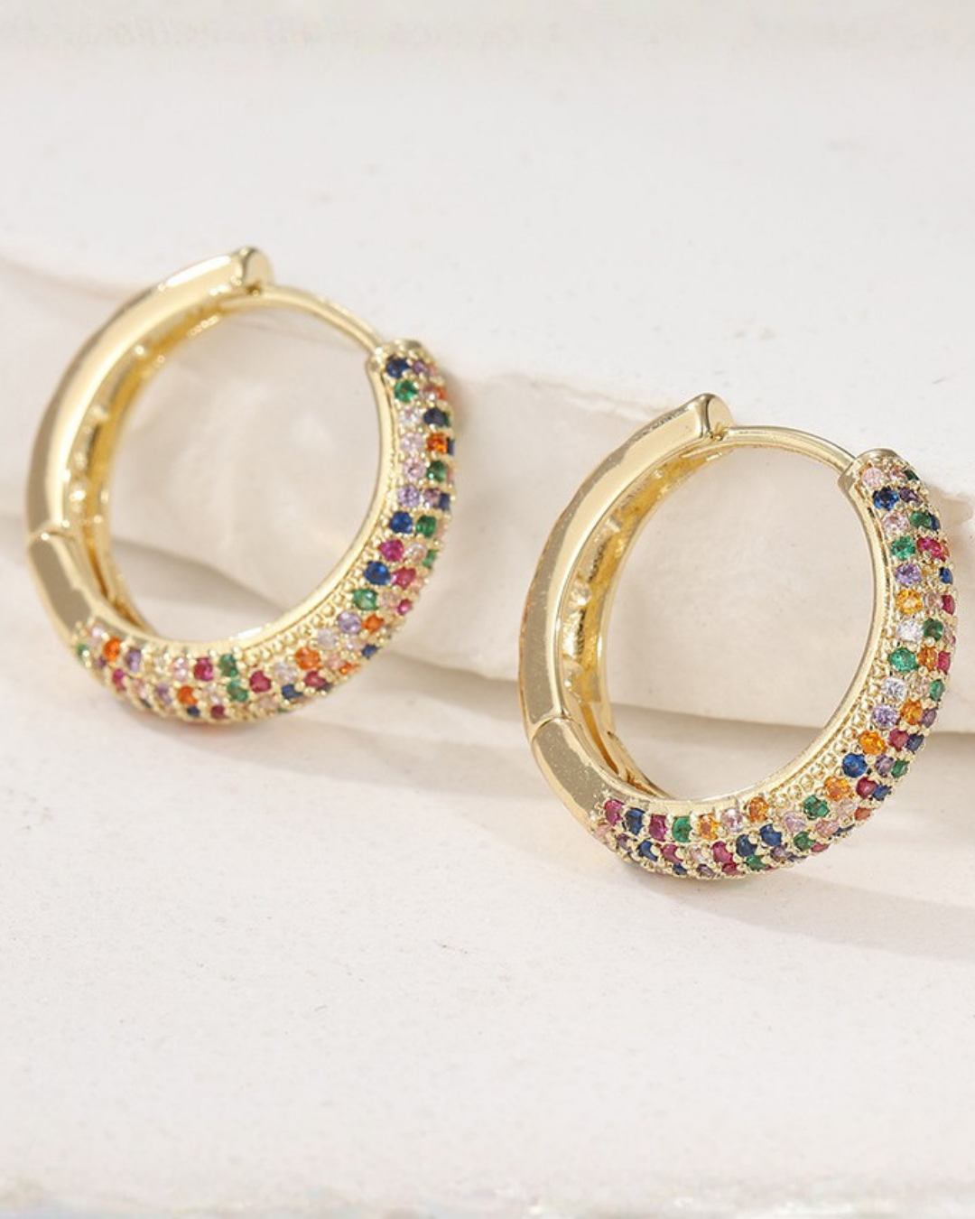 Turquoise Beaded Hoop Earrings