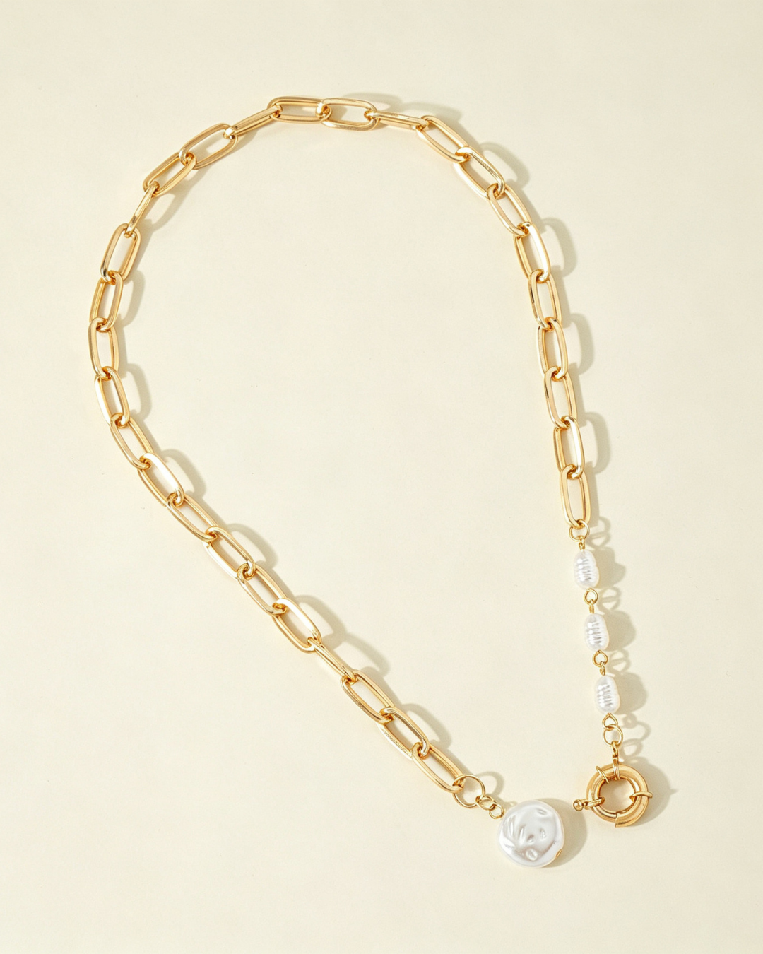 Pearl Link Pendant Necklace