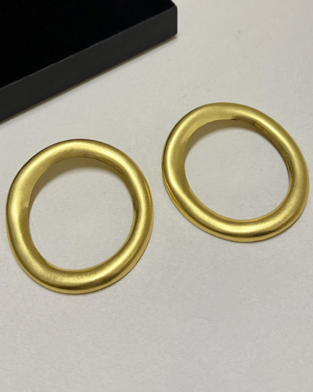 Sculpted Oval Statement Earrings