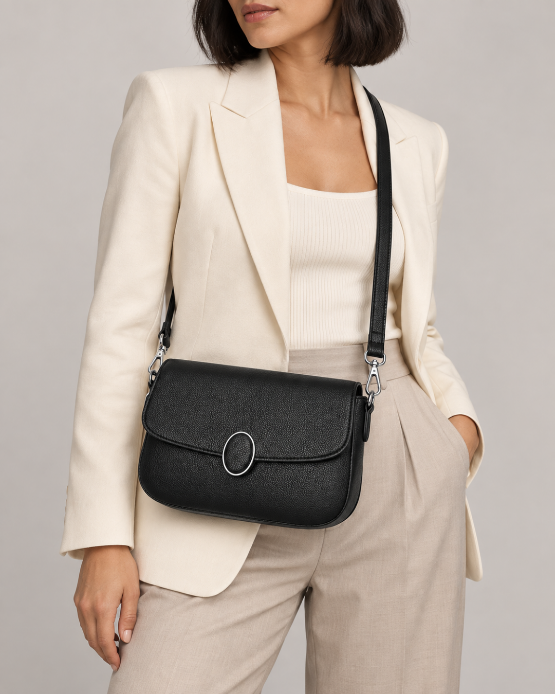 Celeste Oval Detail Crossbody Bag