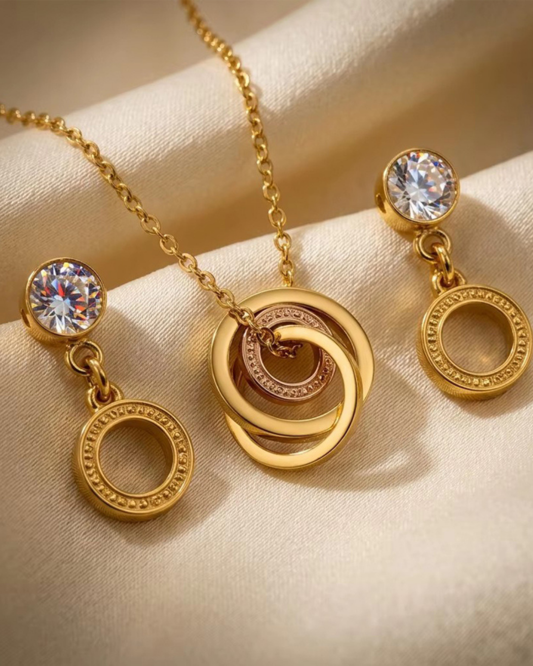 Interlocking Ring Jewelry Set
