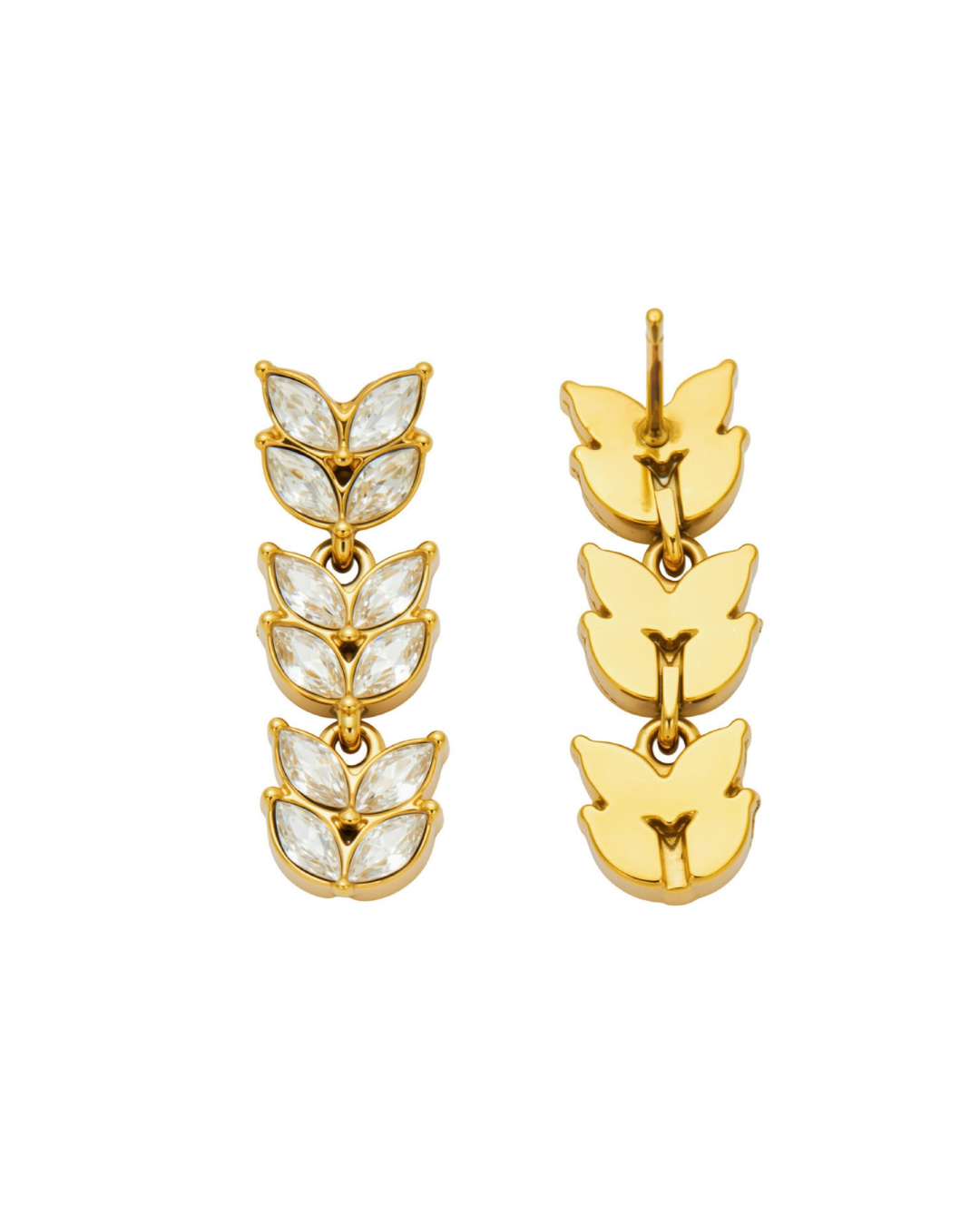 Crystal Wheat Drop Earrings