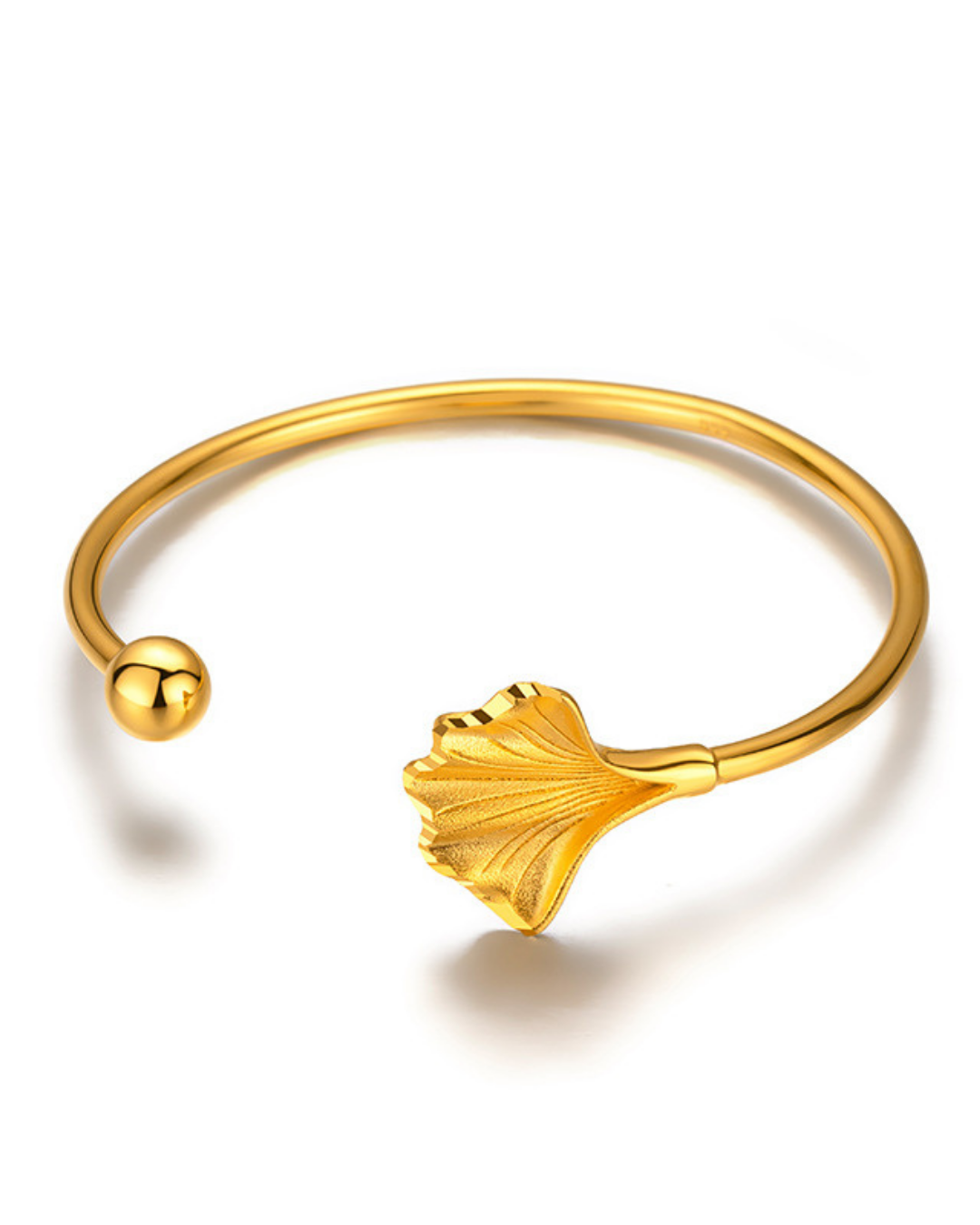 Ginkgo Leaf Cuff Bracelet