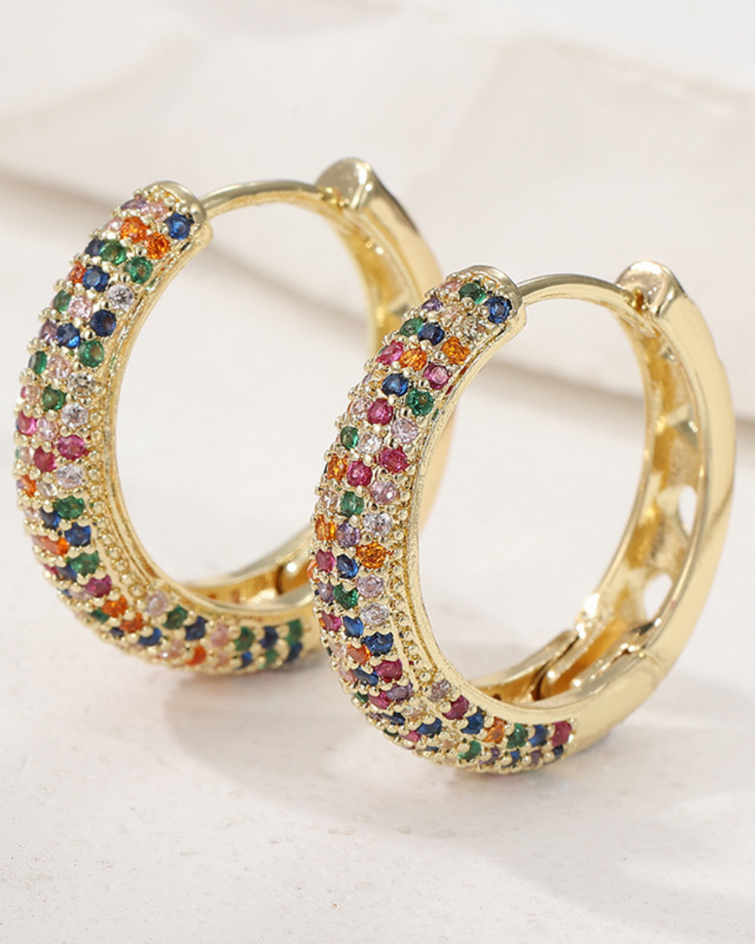 Turquoise Beaded Hoop Earrings