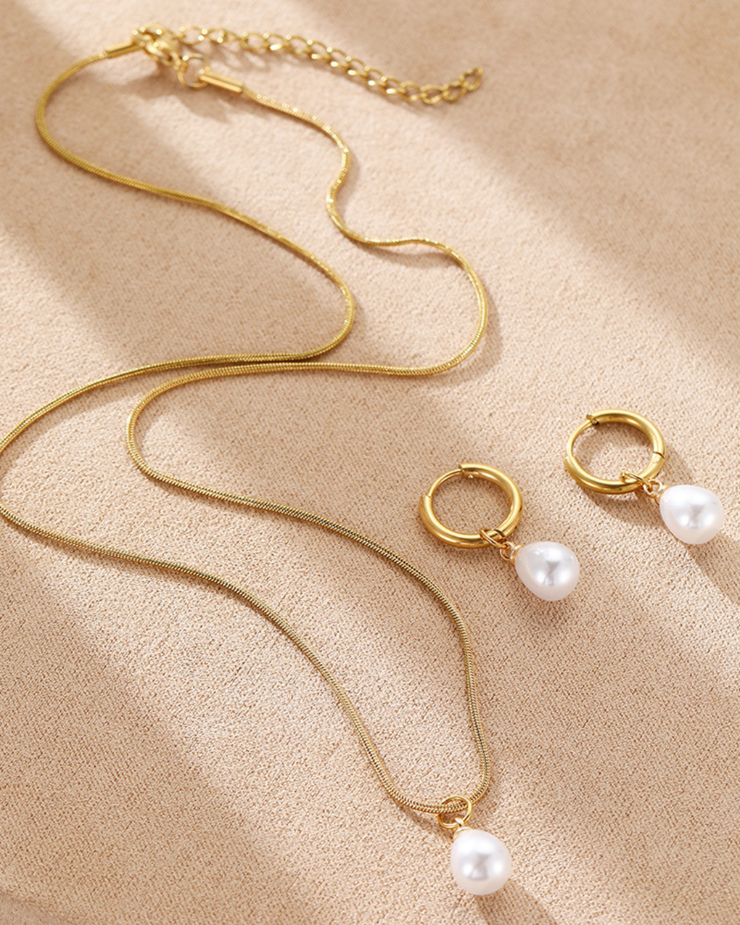 Teardrop Pearl Jewelry Set