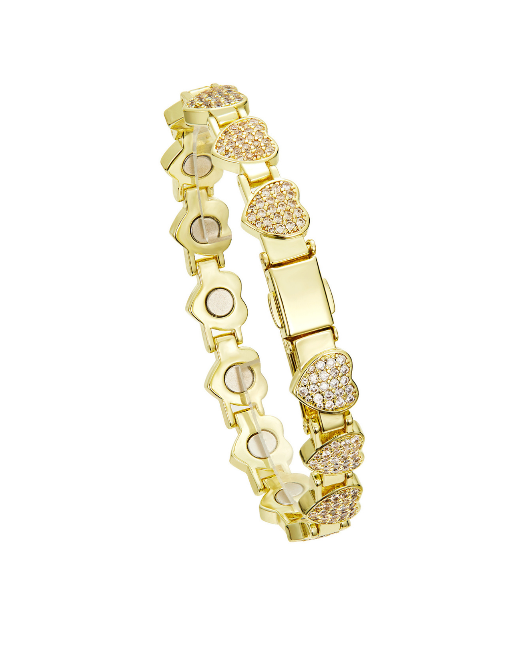 Signature Pavé Heart Link Bracelet