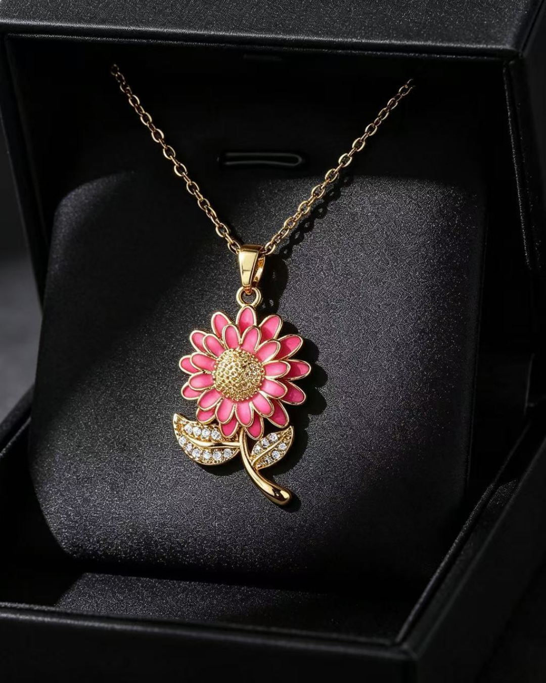 Solana Sunflower Pendant Necklace