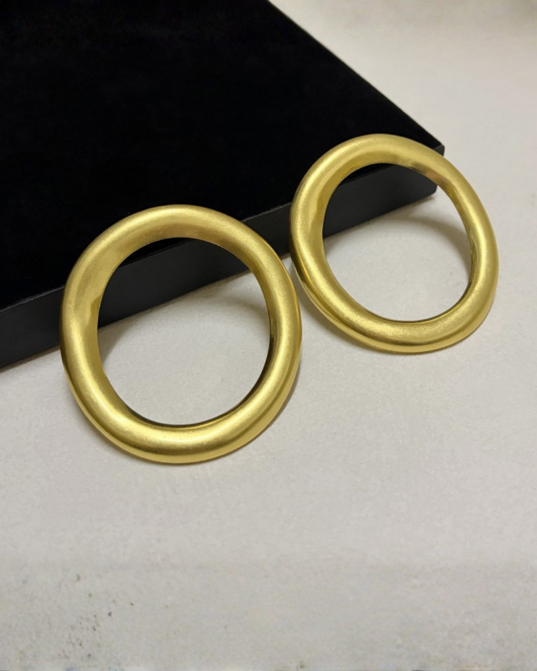 Sculpted Oval Statement Earrings