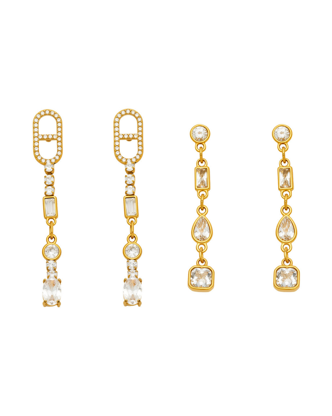 Crystal Cascade Drop Earrings