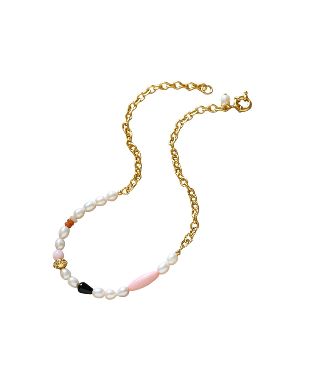 Aurora Pearl & Gemstone Necklace