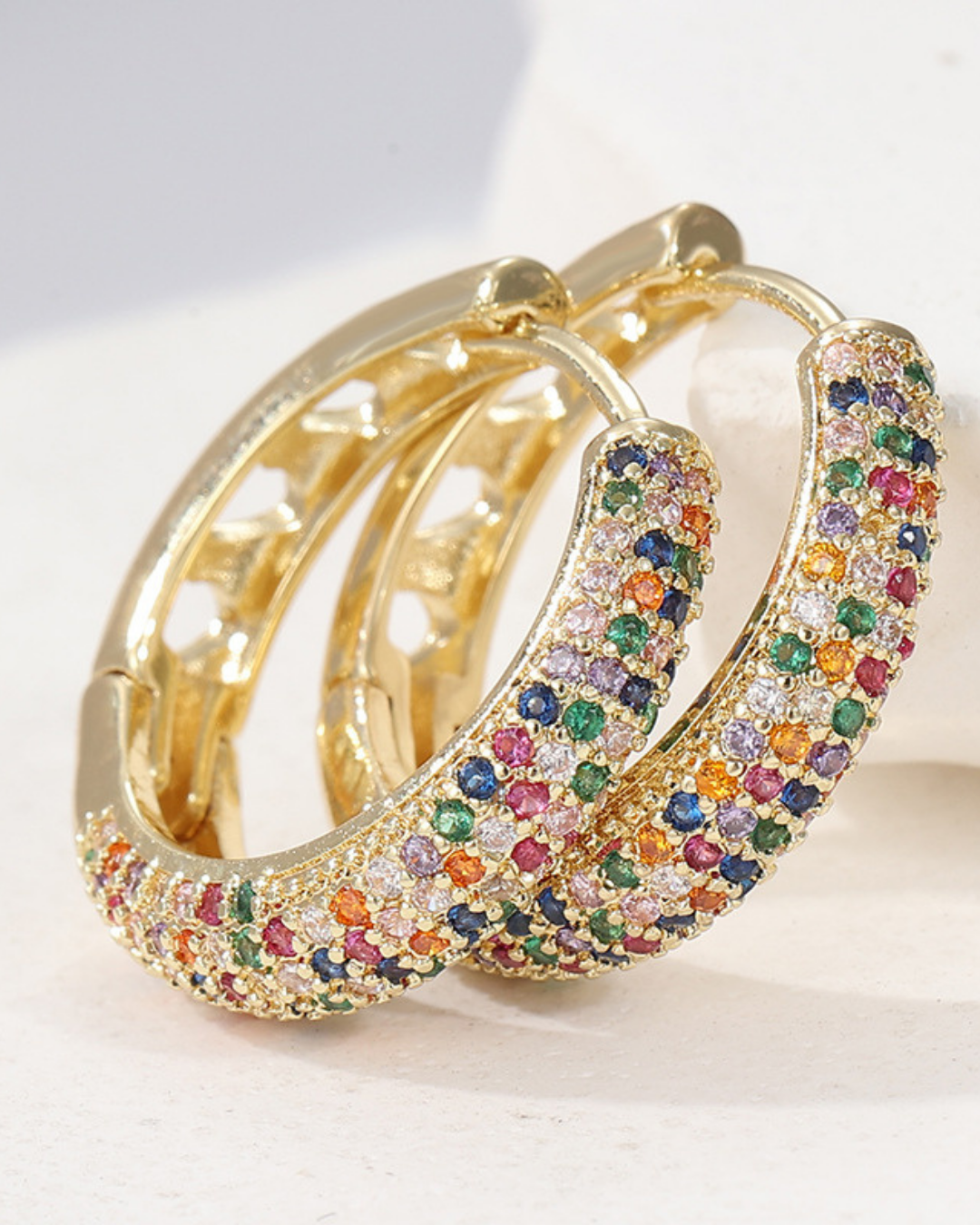 Turquoise Beaded Hoop Earrings