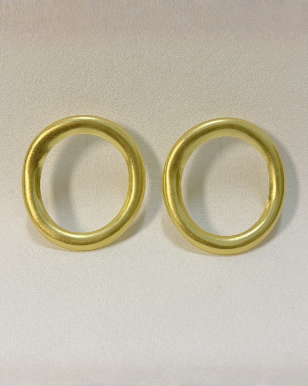 Sculpted Oval Statement Earrings