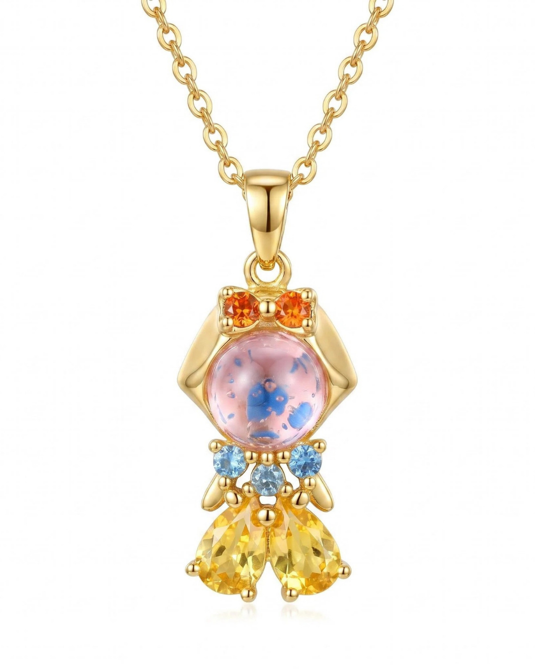 Crystal Mermaid Pendant Jewelry Set