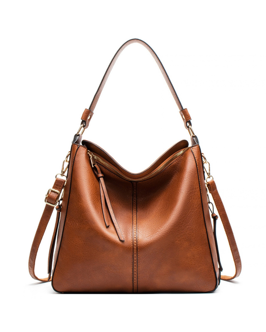 Elegant Slouchy Hobo Shoulder Bag with Adjustable Crossbody Strap