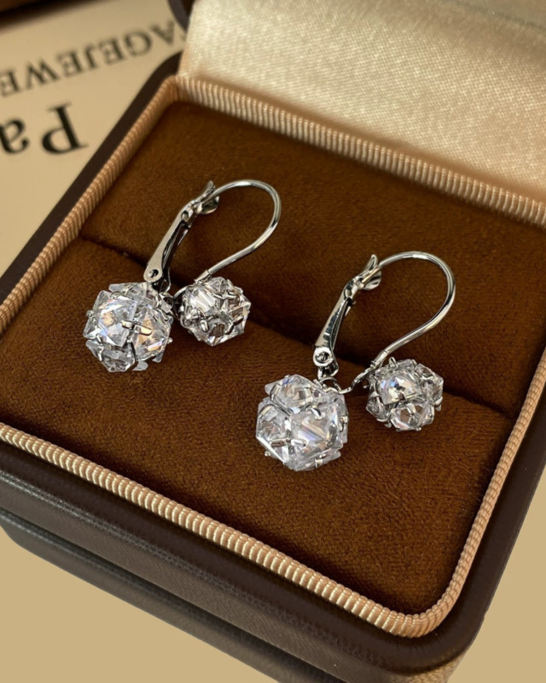 Crystal Duo Drop Earrings