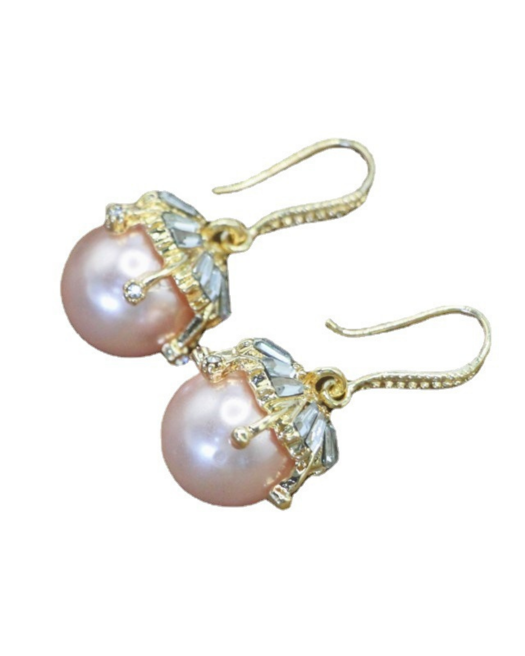 Vintage Pearl Floral Drop Earrings