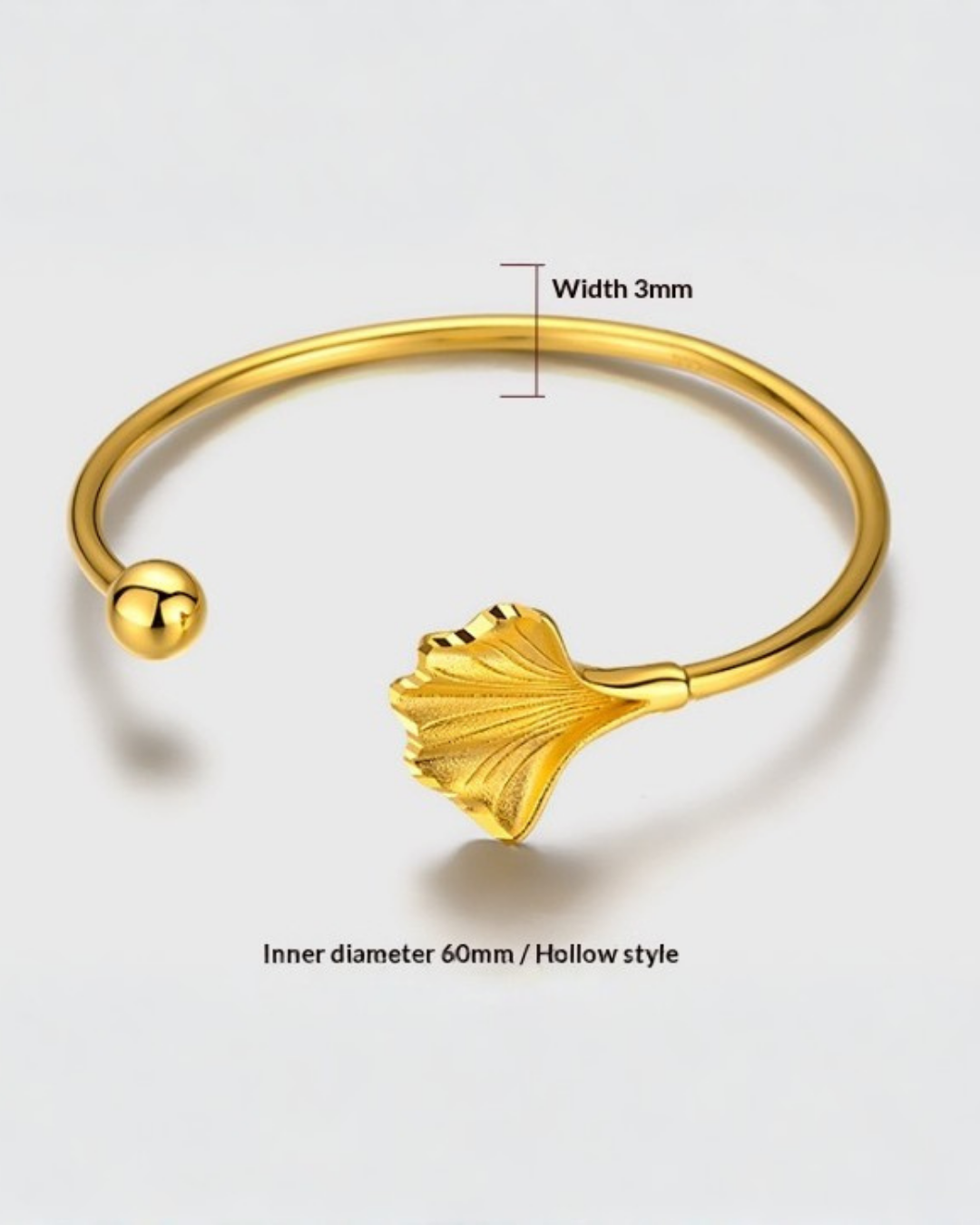 Ginkgo Leaf Cuff Bracelet