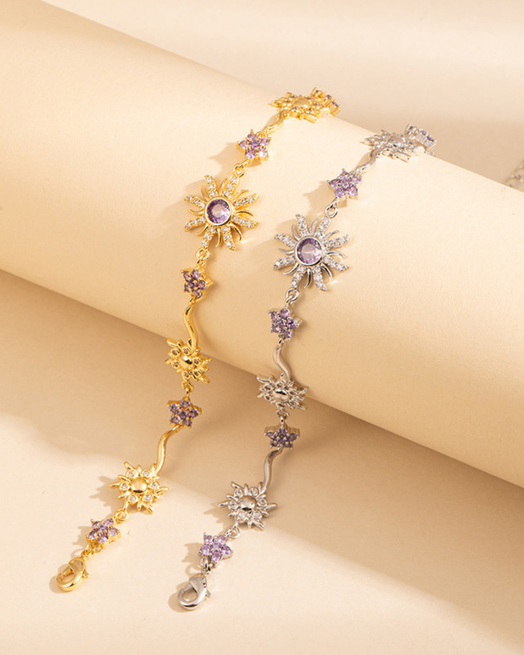 Camellia Zircon Floral Bracelet