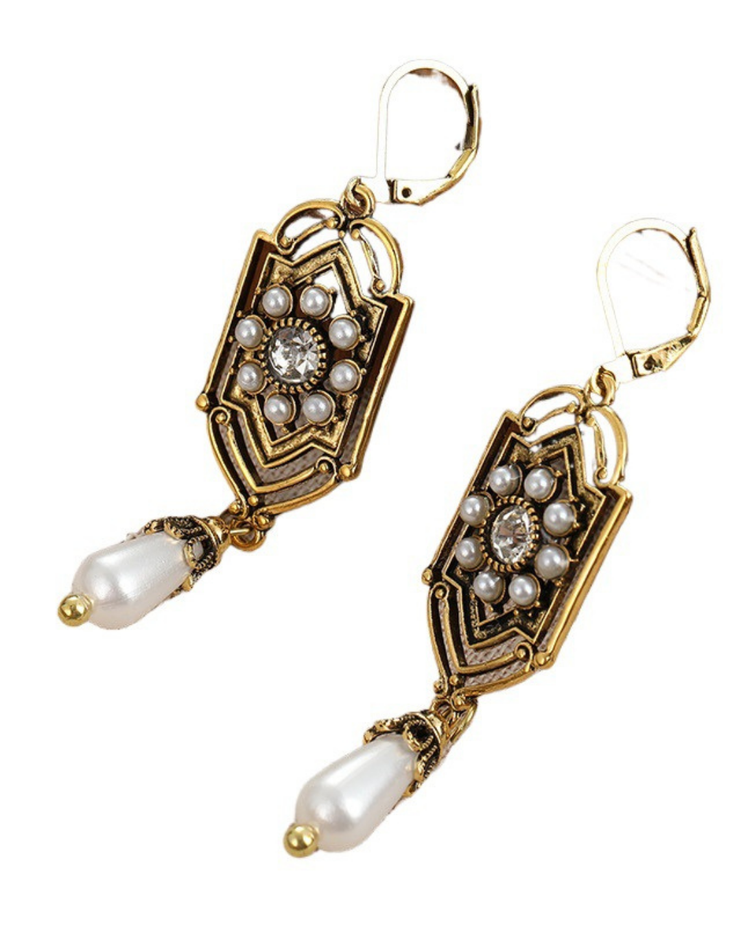 Vintage Teardrop Pearl Earrings